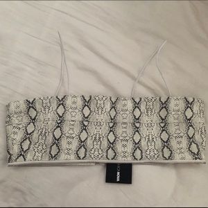 SNAKESKIN CROPTOP **NEVER WORN**